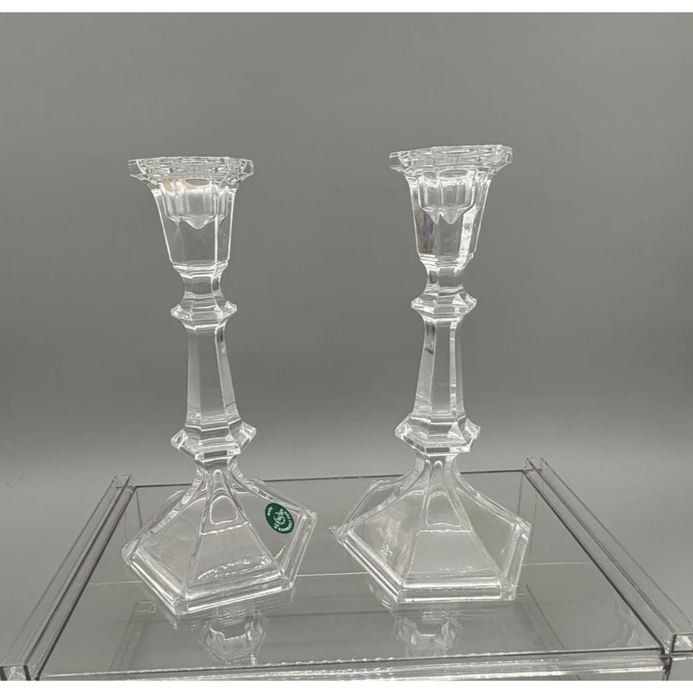 Lenox Crystal Candlesticks Holders  8